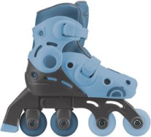 גלגיליות 2 ב-1 מידה 30-33 צבע כחול פסטל Globber 2 in 1 – גלגיליה בודדת בצבע כחול פסטל ואפור עם גלגלים כחולים