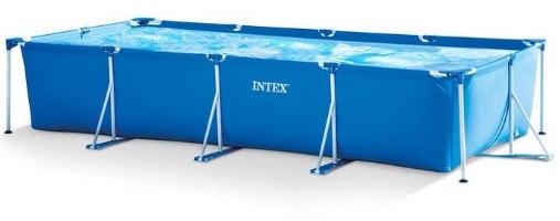 בריכת עמודים מלבנית כחולה | 450X220X84 סמ| מקט 28273| INTEX | קפיץ קפוץ