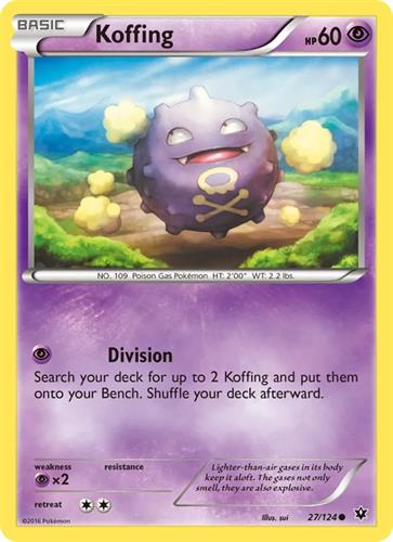 קלף בודד single פוקימון - koffing - Fates Collide - 27/124