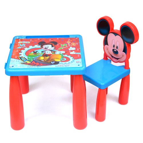 סט שולחן עבודה ציור ויצירה לילדים עם כיסא מיקי מאוס