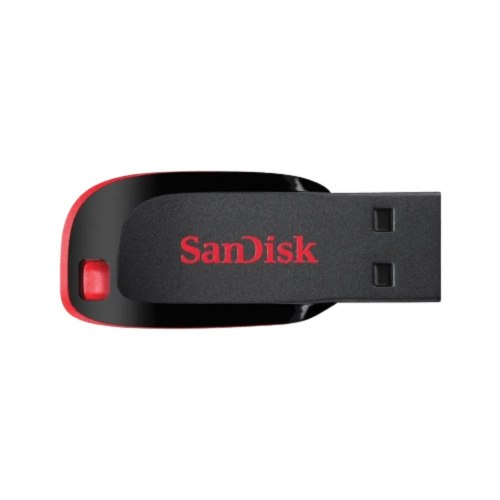 זיכרון נייד USB און-קי SanDisk Cruzer Blade Z50 128GB בצבע שחור/אדום סנדיסק