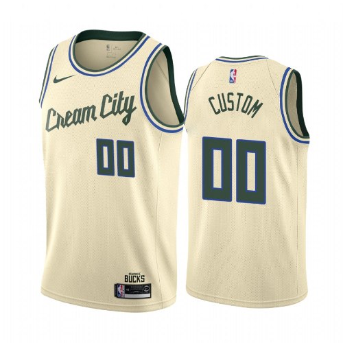 גופיית NBA מילווקי באקס Cream city edition עם הדפסת שם ומספר ובחירה