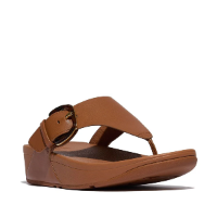 Fit Flop Lulu Resin Buckle Toe Post Sandals פיט פלופ לולו אבזם חום