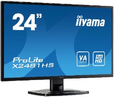 IIYAMA MONITOR 23.6" PROLITE VA MATRIX 6MS VGA DVI HDMI SPEAKERS