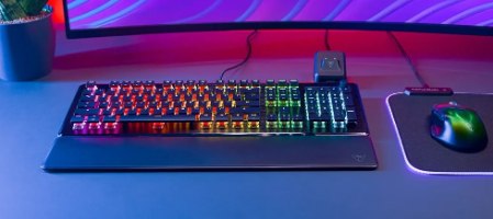 מקלדת גיימינג מכנית מוארת צבע שחור Turtle Beach Vulcan II Red-S – מקלדת שחורה מוארת RGB עם משענת יד ועכבר גיימינג