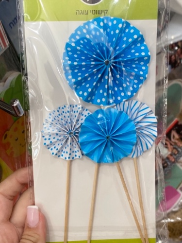 קישוט מניפות לעוגה