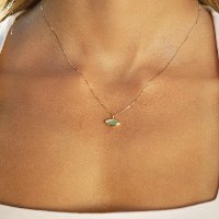 שרשרת מרקיזה קטנה ואבן חן אגת