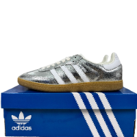 Adidas Samba Silver Metallic Cloud White  - אדידס סמבה