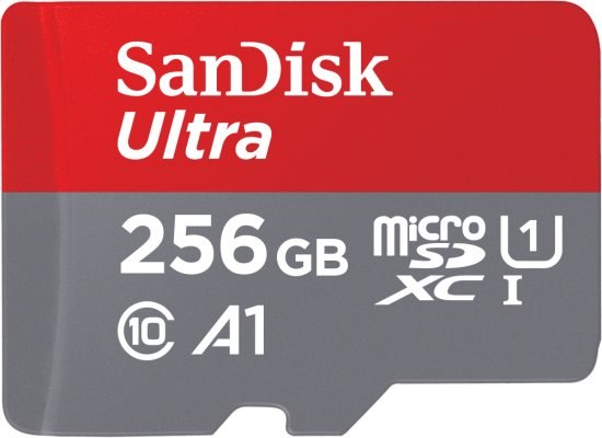 כרטיס זיכרון ללא מתאם SanDisk Ultra MicroSDXC - דגם SDSQUA4-256G-GN6MN - נפח 256GB