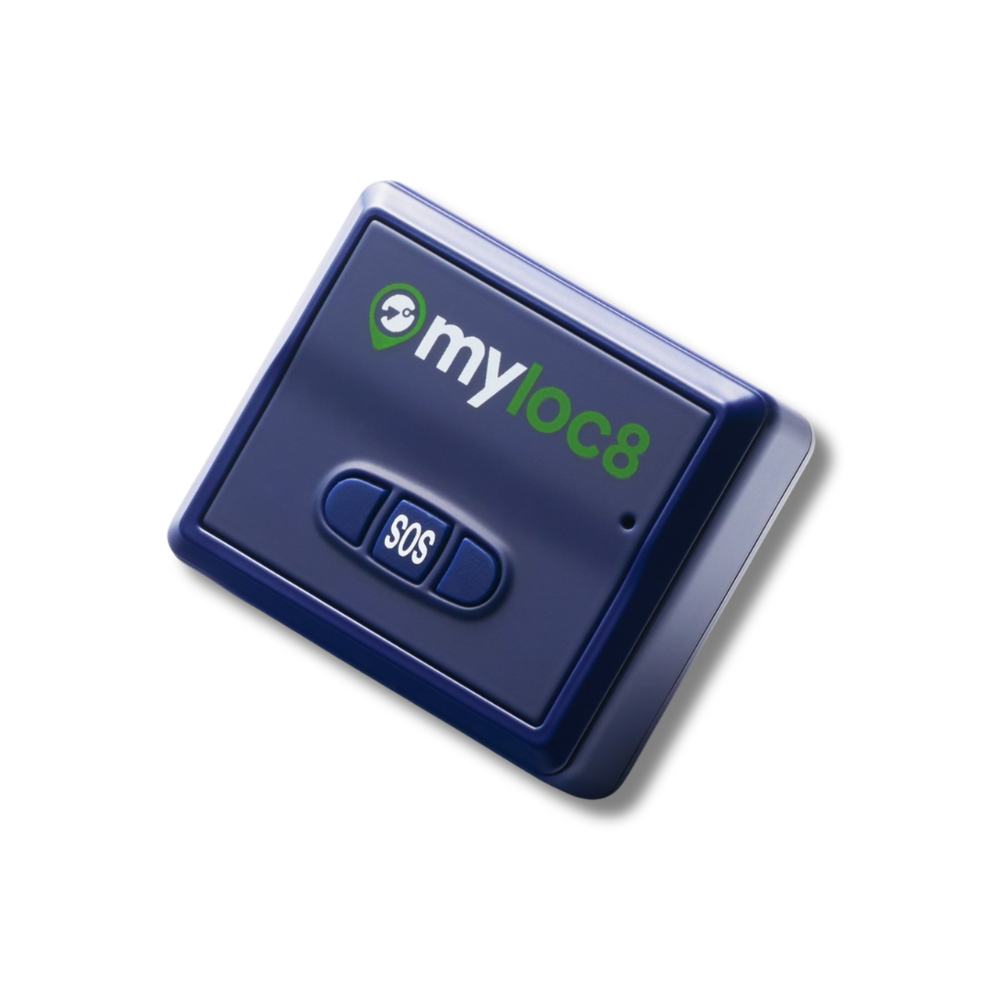 מכשיר איתור ומעקב רב-תכליתי מדגם Myloc8 Universal, הכולל לחצן מצוקה מובנה ושומר על היקרים לכם מכל