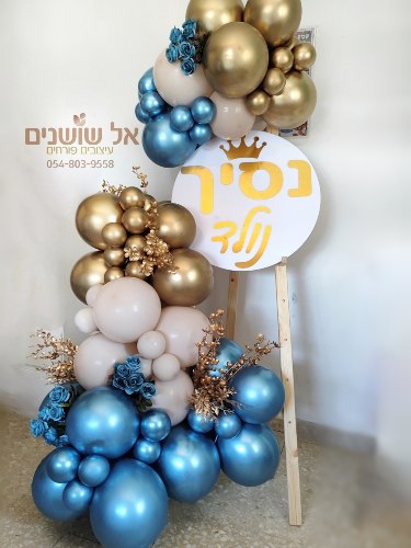 עיצוב כן ציור עם שובל בלונים