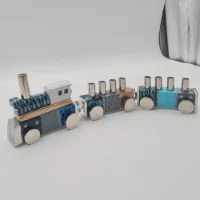חנוכייה רכבת נוסעת דגם הדפסים
