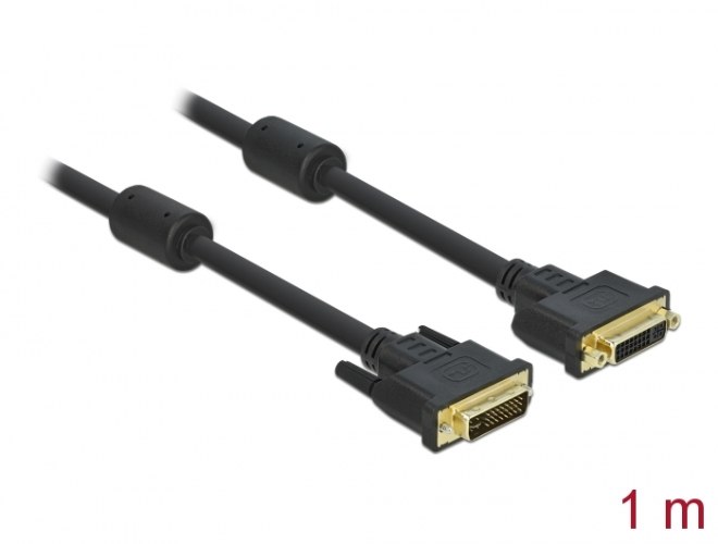 כבל מאריך Delock Extension Cable DVI 24+5 Male To DVI 24+5 Female 1 m