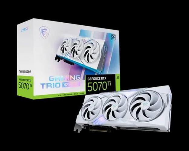 לוח אם RTX 5070 Ti 16G GAMING TRIO OC WHITE MSI