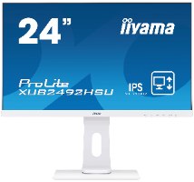 מסך מחשב IIYAMA 23.8" PROLITE IPS 5MS WITH SPEAKERS WHITE