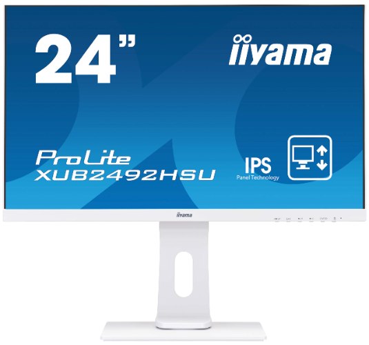 מסך מחשב IIYAMA 23.8" PROLITE IPS 5MS WITH SPEAKERS WHITE