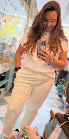 מכנסי אליאב ניטים כסופים