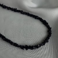 שרשרת צור | אבני צ'יפס שחורות