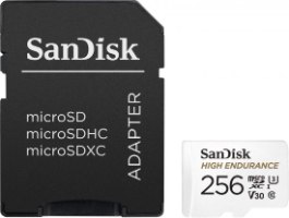 כרטיס זיכרון SanDisk High Endurance Micro SDXC - דגם SDSQQNR-256G - נפח 256GB