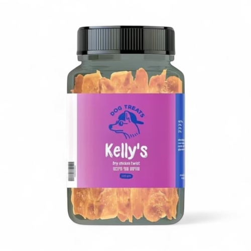 Kelly's קופסה 400 ג' טוויסט עוף מיובש