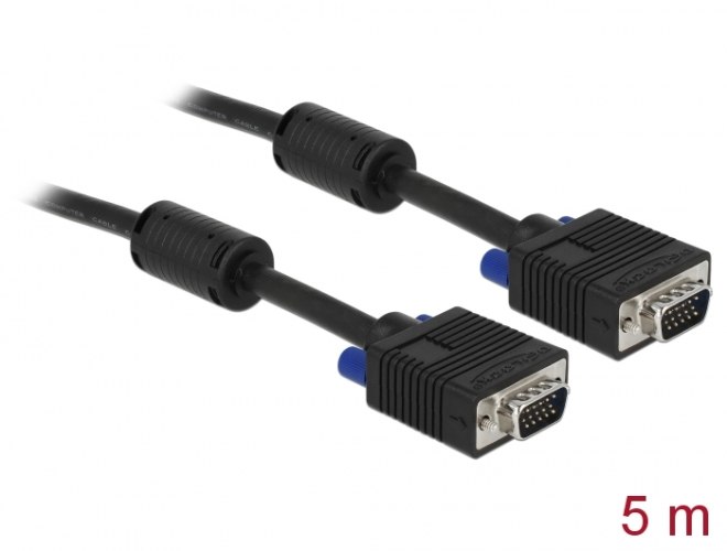 כבל מגשר Delock SVGA cable male To male 5 m