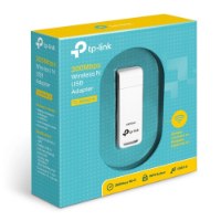 מתאם רשת אלחוטי TP-Link TL-WN821N nMax USB 300Mbps – אריזה כחולה-טורקיז עם מתאם USB לבן בודד גלוי 2 4GHz