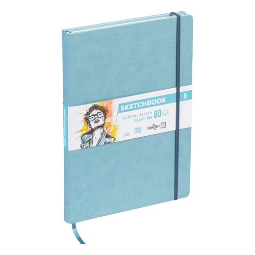 סקצ'בוק דרווי 80 דפים 140 גרם A4 כחול רך
