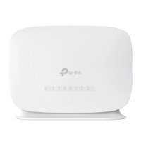 ראוטר סלולרי TP-Link TL-MR105 4G LTE 300Mbps – מכשיר לבן במבט קדמי עם נוריות חיווי ירוקות מוארות Wi-Fi
