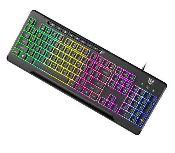 מקלדת גיימינג מוארת Onikuma G32 - כוללת מדבקות מקלדת עברית-אנגלית בערכה