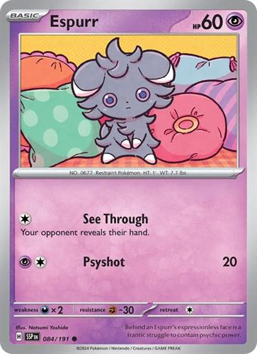 קלף בודד single פוקימון - espurr - Surging Sparks - 084/191