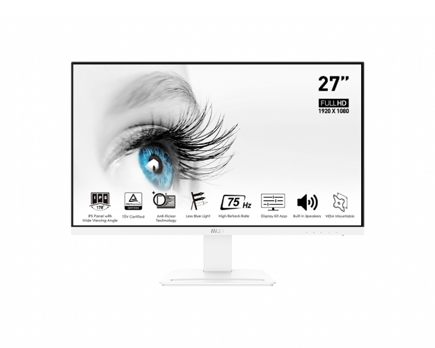 מסך מחשב עסקי לבן MSI Pro MP273W 27" FHD 1920*1080 IPS