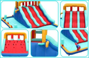 מתנפח מים עם מגלשה תלת מסלולית W73068 מבית Doctor Dolphin