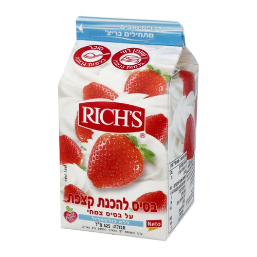 ריצ' בסיס להכנת קצפת צמחית, 425 מ"ל