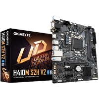 לוח דור 10 Gigabyte H410M S2H V2 1.7 M-Atx VGA DVI HDMI LGA1200