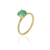 טבעת אבן אמרלד ירוקה טבעית
