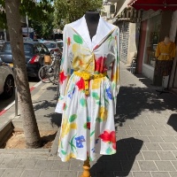 שמלת וינטג׳ פרחונית מיוחדת במינה S/M