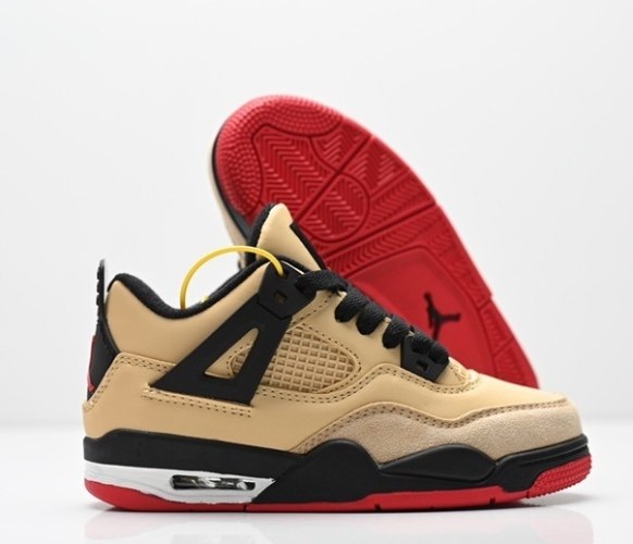 נעלי אייר ג'ורדן ילדים Nike Air Jordan 4 Retro זהב אדום