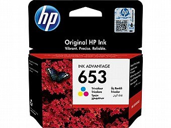 ראש דיו מקורי HP 653 - צבעוני