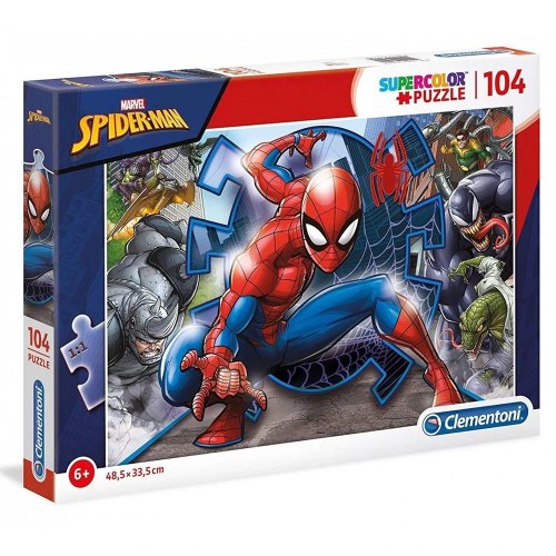 קלמנטוני - פאזל ספיידרמן 104 חלקים - Clementoni Puzzle  Spider Man