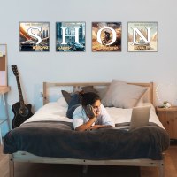 שם מעוצב לחדר נוער - אותיות מעוצבות - דגם רכבים