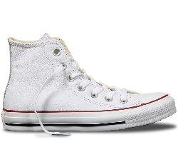 סניקרס אולסטאר עור - converse chuck taylor all star hi leather, לבן