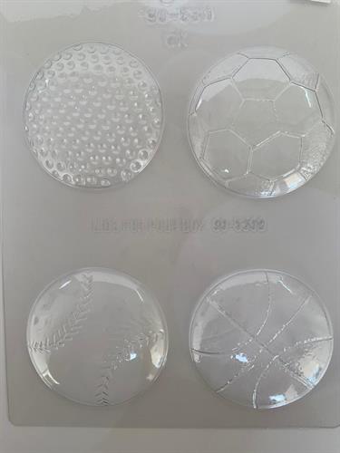 תבנית פלסטיק לכדורי ספורט- כדורגל, טניס, פריסבי, כדורסל