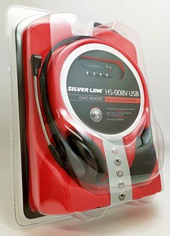 אוזניות USB + מיקרופון HS-008 מבית Silver Line