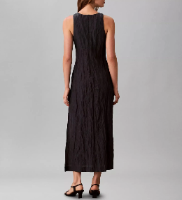 CALVIN KLEIN Women's Dress Sz XL Sleeveless Crinkle Blue