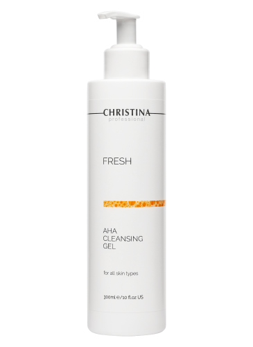 ג׳ל חומצות לניקוי וטיהור עור הפנים, לכל סוגי העור  - Christina Fresh AHA Cleansing Gel