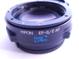 Kipon Baveyes 0.7x Adapter for EOS-EF AF full frame to Sony E body מתאם לעדשות קאנון EF לגופי סוני E