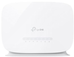 ראוטר אלחוטי TP-Link Archer MR505 4G+ Cat6 AC1200 Dual Band – ראוטר לבן מלפנים, עם לוגו ונוריות