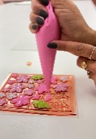 תבנית סיליקון פרחים טרופיים קטנים