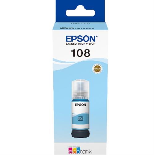 EPSON דיו 70ml Bottle Ink Cyan 108