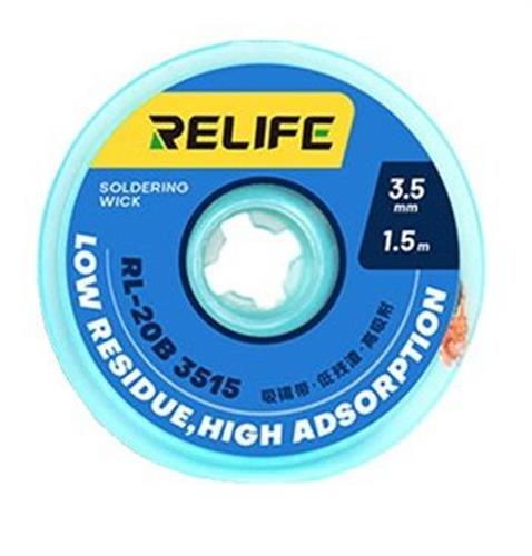 סרט נחושת טהורה להסרת בדיל - 3.5 ממ - דגם RL-20B מבית RELIFE